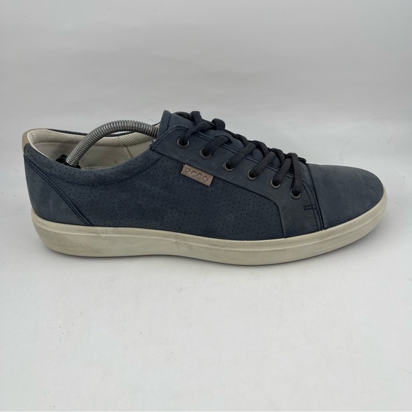 Ecco Men’s Classic Moc 2.0 - SZ 12 - Blue Suede Lace-Up Casual Sneaker Shoes